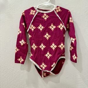 NWT Alba of Denmark Raspberry Radiance Joice Bodysuit Long Sleeve Onesie